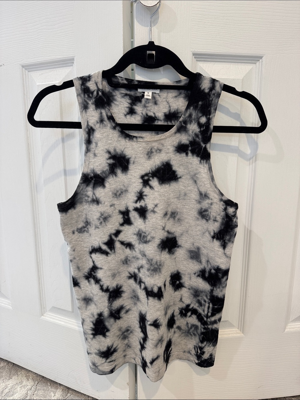 Minnie Rose Black & White Tie-Dye Tank